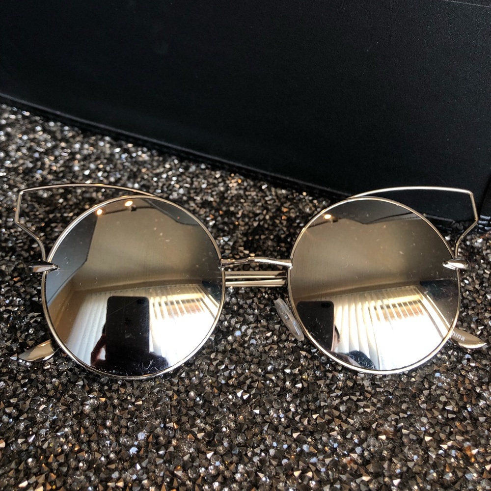 Silver Cat Eye Sunglasses